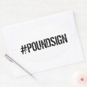 #POUNDSIGNステッカー 楕円形シール (封筒)