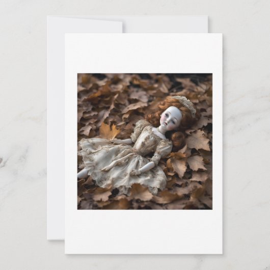 poupée ancienne dans la foret halloween  招待状 (正面)