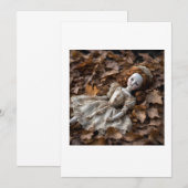 poupée ancienne dans la foret halloween  招待状 (正面/裏面)