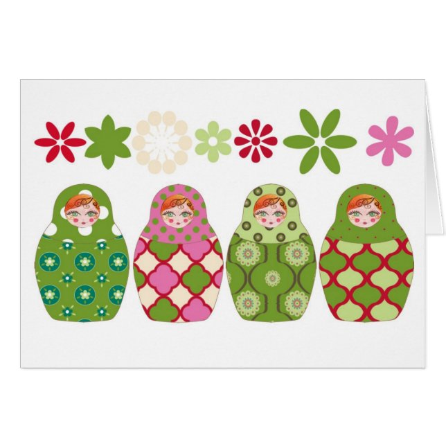 poupée russe vert (正面横)