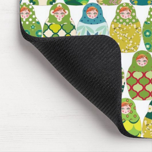 poupée russe vert マウスパッド (コーナー)