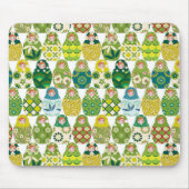 poupée russe vert マウスパッド (正面)