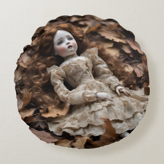 poupée vintage coussin ラウンドクッション (正面)