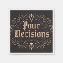 Pour Decisions Napkins - Party Decor スタンダードカクテルナプキン