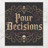 Pour Decisions Napkins - Party Decor ワインラベル (シングルラベル)