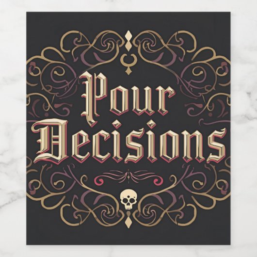 Pour Decisions Napkins - Party Decor ワインラベル (シングルラベル)