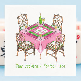 Pour Decisions & Perfect Tile おしゃれマージャンパーティー スタンダードカクテルナプキン