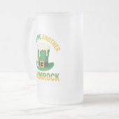 Pour Me Another Shamrock Funny St. Patrick's Day フロストグラスビールジョッキ (正面左)