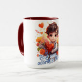 Pour mon adorable Maman マグカップ (正面左)