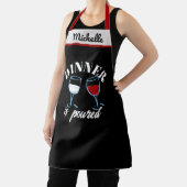 Pour Some Fun Personalized Hostess Wine Gift エプロン (インサイチュ)