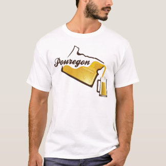 Pouregonビールデザインのワイシャツ Tシャツ