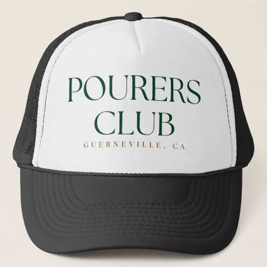 Pourers Club トラッカーズハット - カリフォルニア州ガーンズビル キャップ (正面)