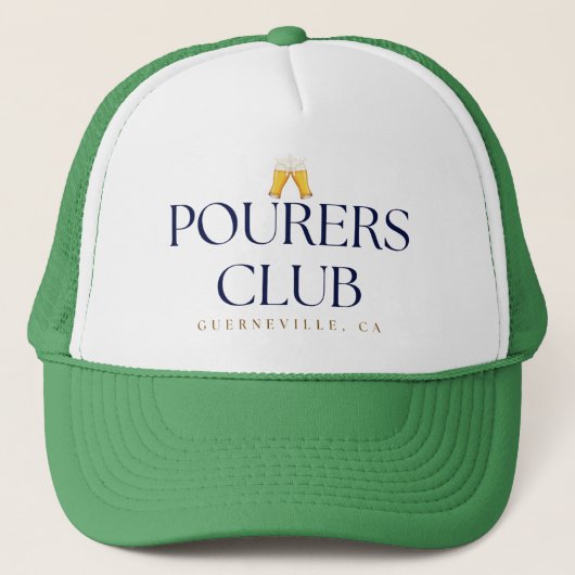 Pourers Club Trucker Hat – Cheers Icon キャップ (正面)