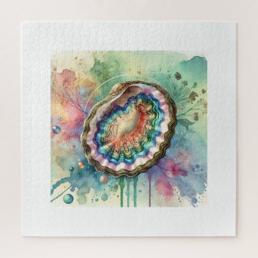 Pourtales abalone 170724AREF126 - Watercolor ジグソーパズル (縦)