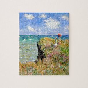 Pourville -クロード・モネのClifftopの歩行 ジグソーパズル