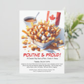 Poutine & 誇りを持った - Canada Day Foodパーティの招待状 招待状 (スタンド正面)