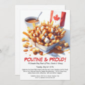 Poutine & 誇りを持った - Canada Day Foodパーティの招待状 招待状 (正面/裏面)