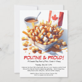 Poutine & 誇りを持った - Canada Day Foodパーティの招待状 招待状