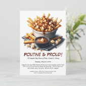 Poutine & 誇りを持った - Canada Day Foodパーティの招待状 招待状 (スタンド正面)