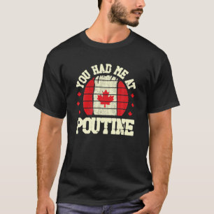 Poutine Canadian Flag Canada Day Map Tシャツ