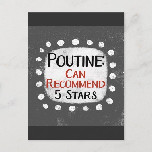 Poutine Review 5つ星はがき ポストカード (正面)