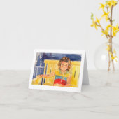 Poutyのすべての行事の挨拶状 カード (黄色い花)