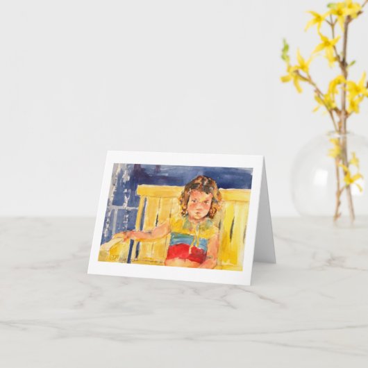 Poutyのすべての行事の挨拶状 カード (黄色い花)