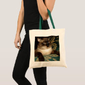 Pouty Face Siamese Cat Bag トートバッグ (正面(商品))