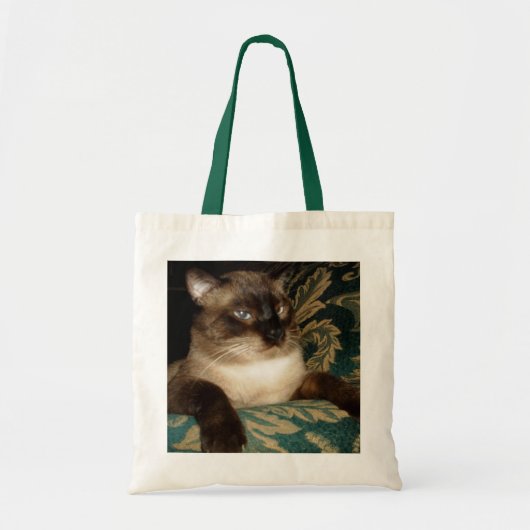Pouty Face Siamese Cat Bag トートバッグ (正面)
