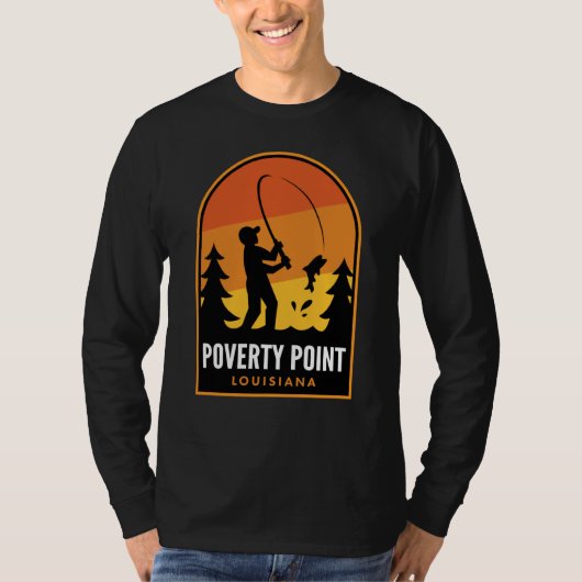 Poverty Point Louisiana Fishing Tシャツ (正面)