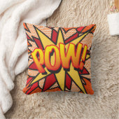 POWおもしろいレトロ漫画ブックアーポップ・アートのト クッション (ブランケット)