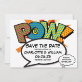 POW日付の保存おもしろいレトロ漫画ブックアーポップ・アートのト 招待状 (正面)