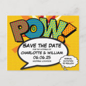 POW日付の保存おもしろいレトロ漫画ブックアーポップ・アートのト 案内ポストカード (正面)