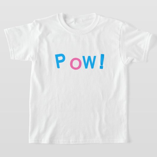 POW! コミックスタイルのタイポグラフィ Tシャツ (レイダウン)