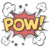POW! コミック風カットステッカー シール (正面)