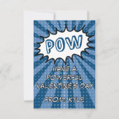 POW コミック風バレンタインカード ノートカード (正面)