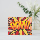 POW ファン レトロ コミック ブック ポップ アート 案内ポストカード (スタンド正面)