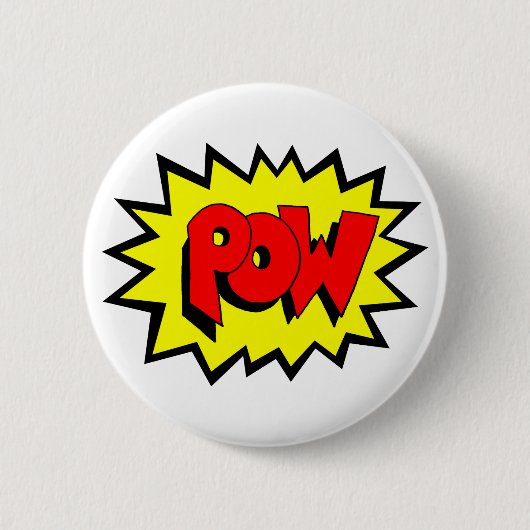 POW -漫画ブックアポップ・アートのート 缶バッジ (正面)