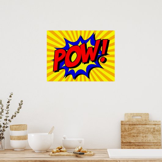 POW Comic Word Poster ポスター (キッチン)