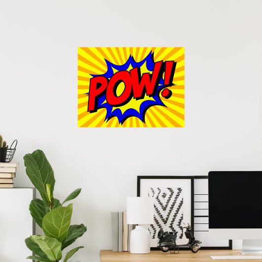 POW Comic Word Poster ポスター (ホームオフィス)