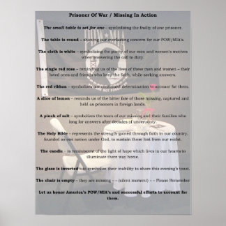 POW/MIAテーブル ポスター
