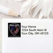 POW / MIA差出人住所ラベル ラベル (インサイチュ)