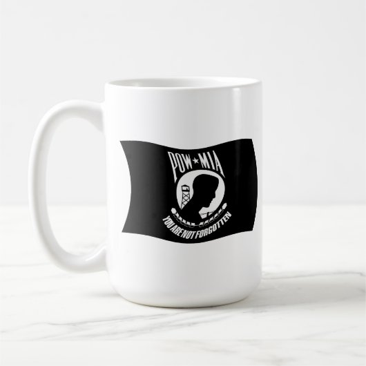 POW&MIA旗マグカップ コーヒーマグカップ (左)