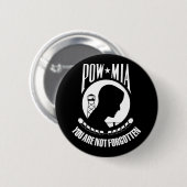 POW+MIA旗 缶バッジ (正面&裏面)