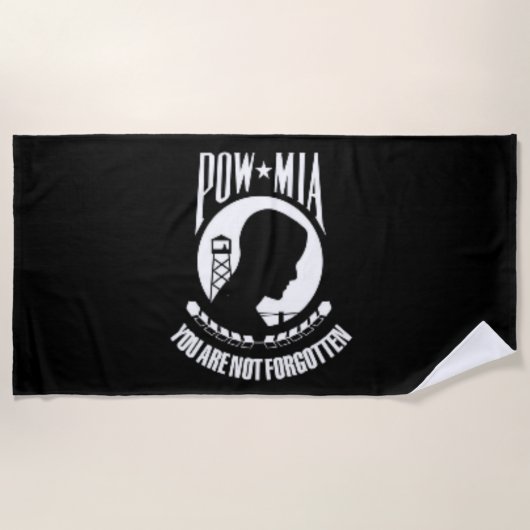 POW/MIA ビーチタオル (正面)
