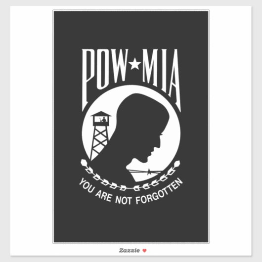 POW MIA フラグ：ベトナム戦争、WW2の行方不明兵 シール (シート)