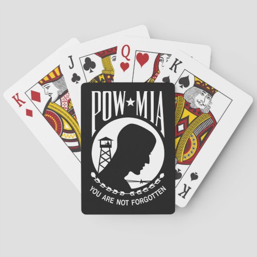 POW MIA フラグ：ベトナム戦争、WW2の行方不明兵 トランプ (裏面)