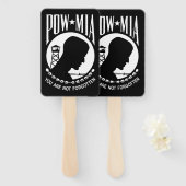 POW MIA フラグ：ベトナム戦争、WW2の行方不明兵 ハンドファン (正面&裏面)