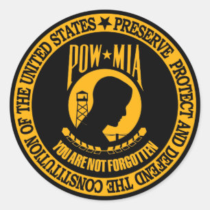 POW-MIA ラウンドシール