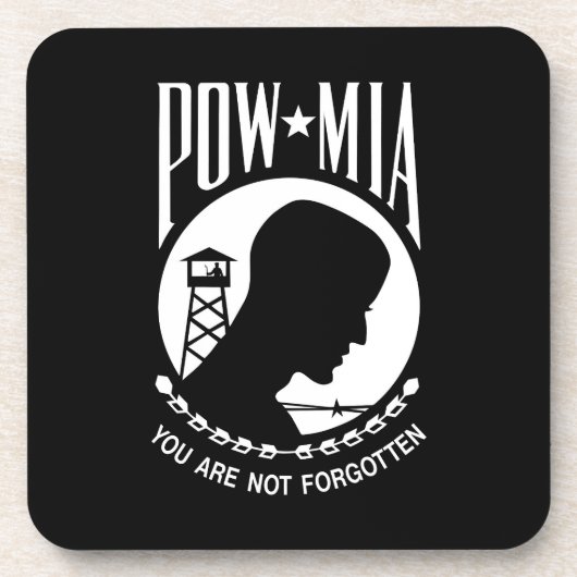 POW MIA 米軍英雄 戦争捕虜 コースター (正面)